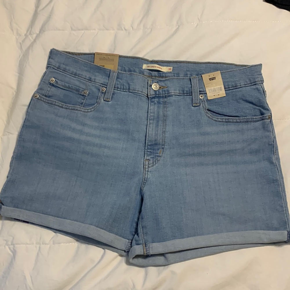 Brand new Levi Blue Jean shorts hyper soft